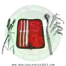  Hegar uterine dilator 3 pieces set, 7-8, 9-10, 17-18, wartenberg pinwheel,mathieu speculum, grave 3pcs